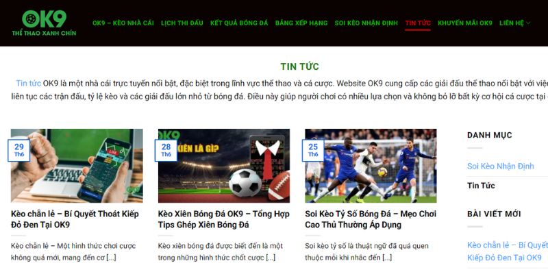 Chuyên mục tin tức OK9 là gì?